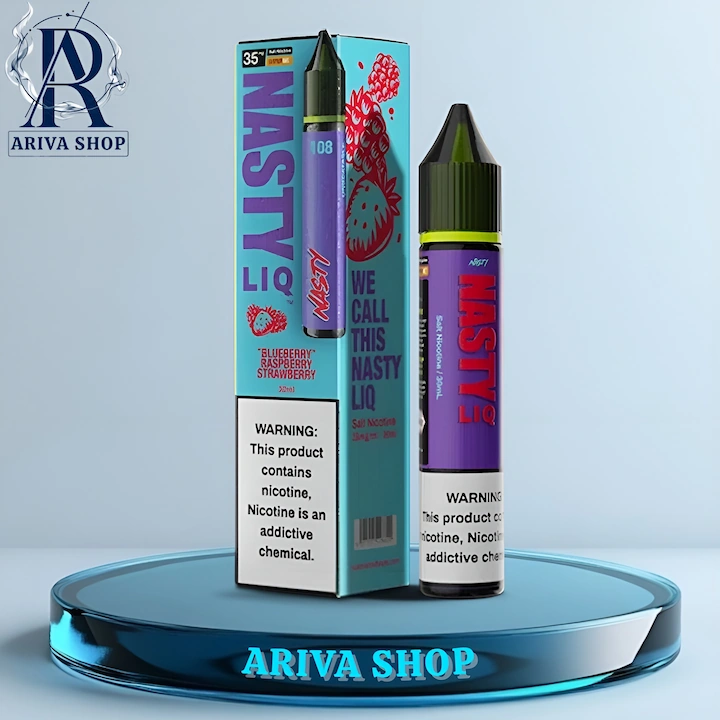 سالت بلوبری تمشک توت فرنگی نستی، سالت نستی بلوبری تمشک توت فرنگی، بلوبری تمشک توت فرنگی نستی، سالت نستی اورجینال، سالت اورجینال نستی، سالت نستی BLUEBERRY RASPBERRY STRAWBERRY، NASTY SALT، nasty blueberry raspberry strawberry، nastyliq، NASTYLIQ، NASTY LIQ، SHGJ KSJD