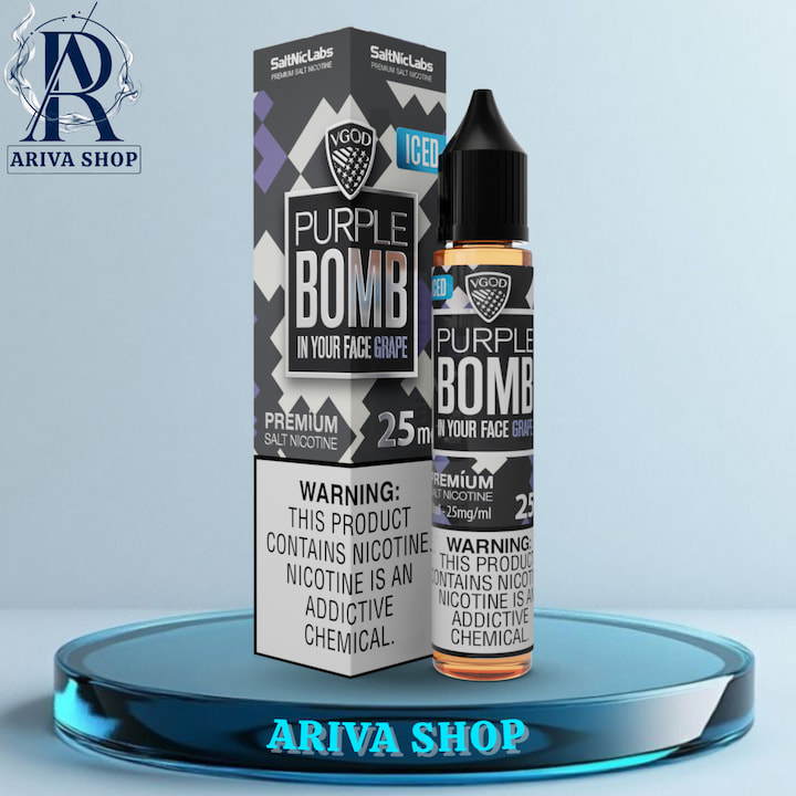سالت ویگاد بمب انگور یخ - ICED PURPLE BOMB VGOD SALTNIC سالت ویگاد بمب انگور یخ، بمب انگور یخ ویگاد، سالت ویگاد اورجینال، سالت ویگاد اصلی، vgod salt، iced purple bomb vgod salt nicotine